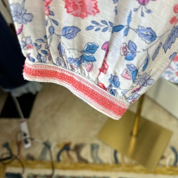 Joules NWOT Size US 4 the Yolanda cotton Linen Floral Tunic with Tassels - Picture 6 of 13